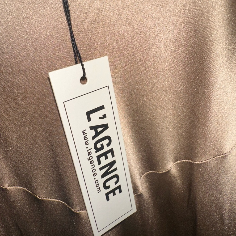 L'AGENCE Serita Maxi V Neck Bias Silk Gown Dress size 8 - Picture 10 of 14
